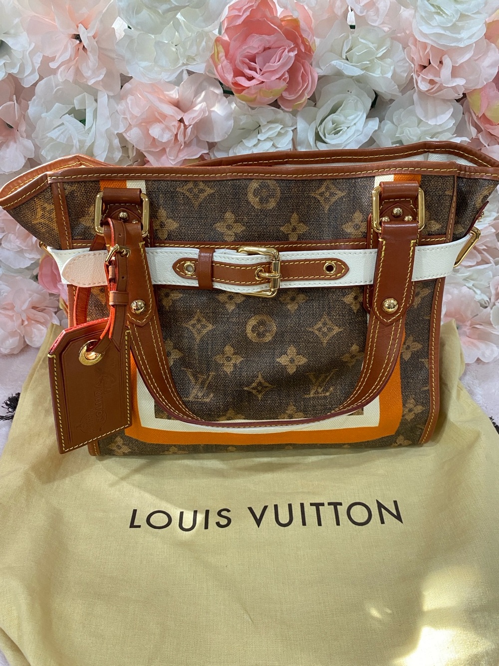 Louis Vuitton Limited Edition Monogram Tisse Rayures PM Tote Bag